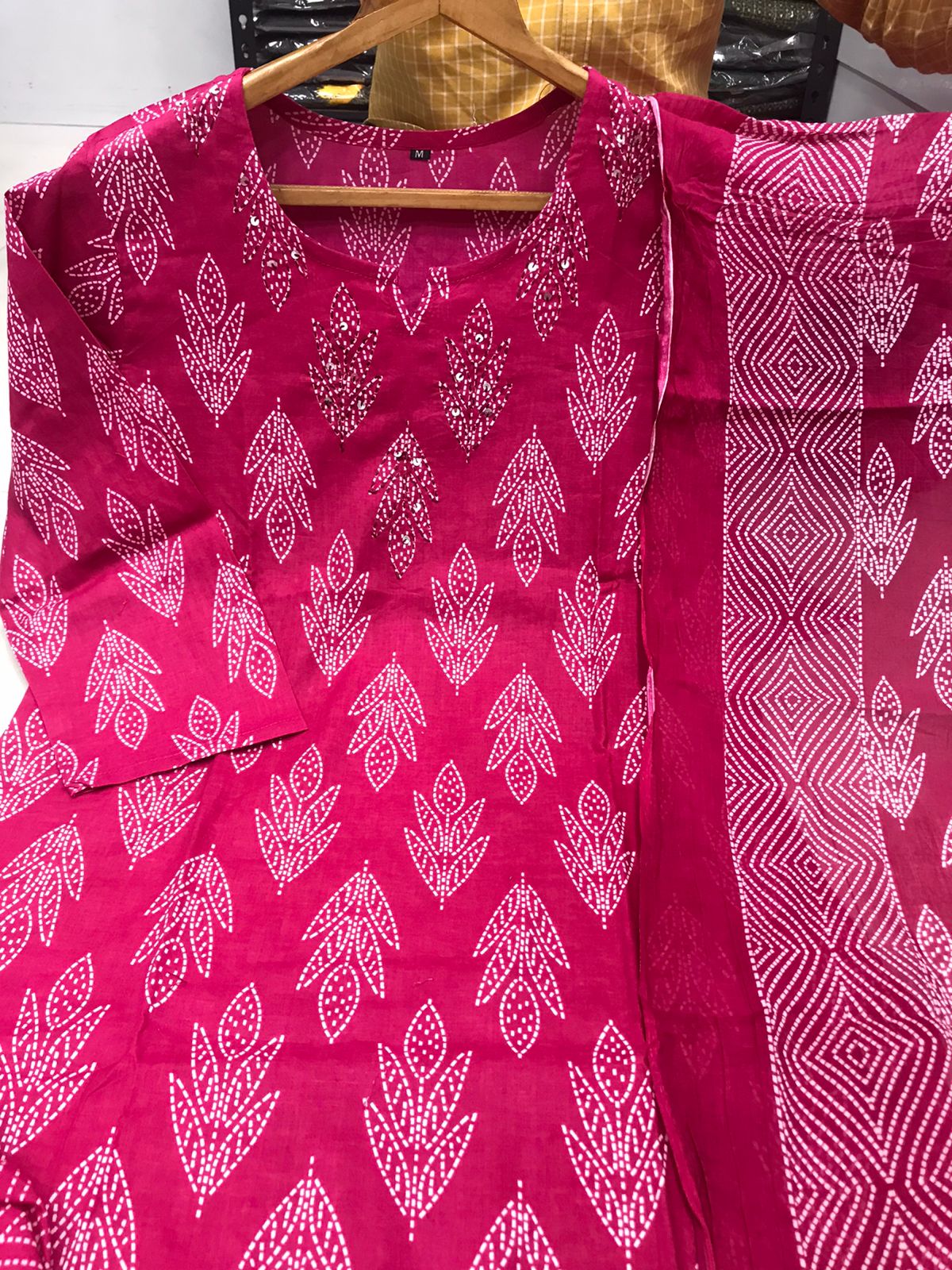 Vt Designer Printed With Handwork Cotton Kurti With Bottom Dupatta Wholesale Market In Surat